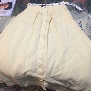 Vintage Yellow Pocket secretary Skirt
